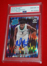 MALIK MONK Sacramento Kings Signed 2017-18 SHOCK OPTIC RC Card PSA Slabbed