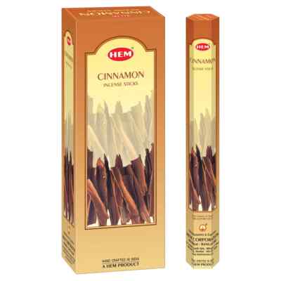Hem Cinnamon Agarbatti Natural Rolled Fragrance Masala Incense Sticks 120 Sticks