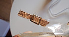 Vintage MAGDESIANS Cork and Clear Sling-back Shoes with Gold bows 8 1/2 M — photo 6