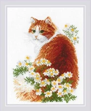 Riolis Counted Cross Stitch Kit Ginger Meow R2110