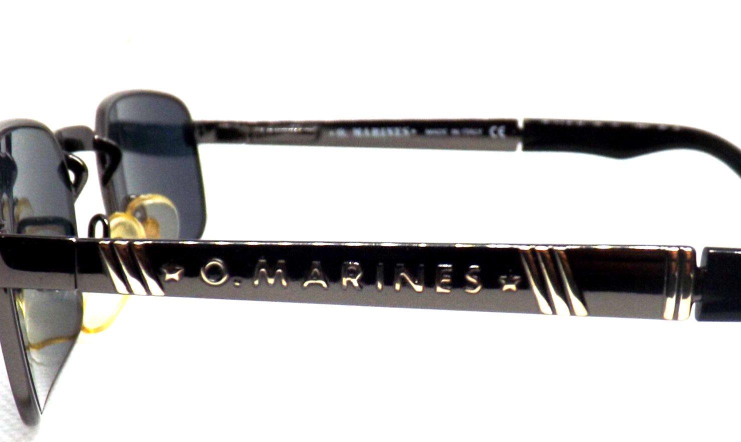 Men's Vintage 90s Rectangular Metal Sunglasses Original Marines image 3