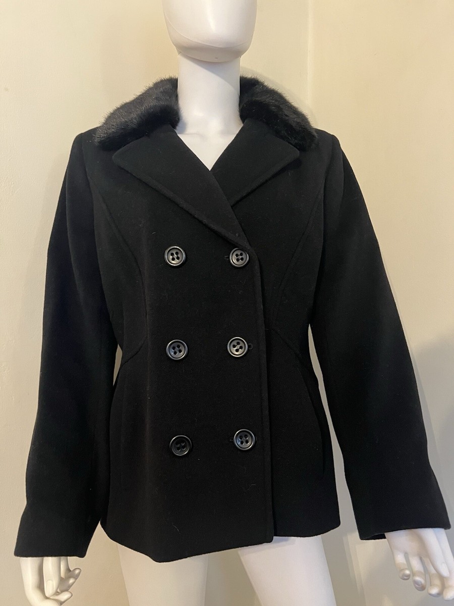 Precis Women's Coat UK 12 Black Wool UK