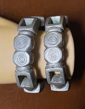 A Pair Vintage Tuareg Heavy Metal Cuff Bracelets