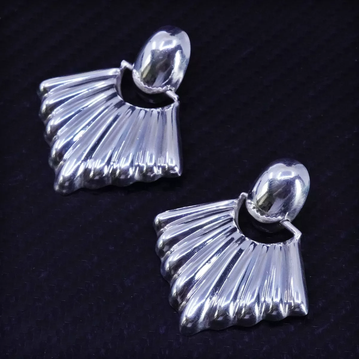Mexican silver store earrings vintage