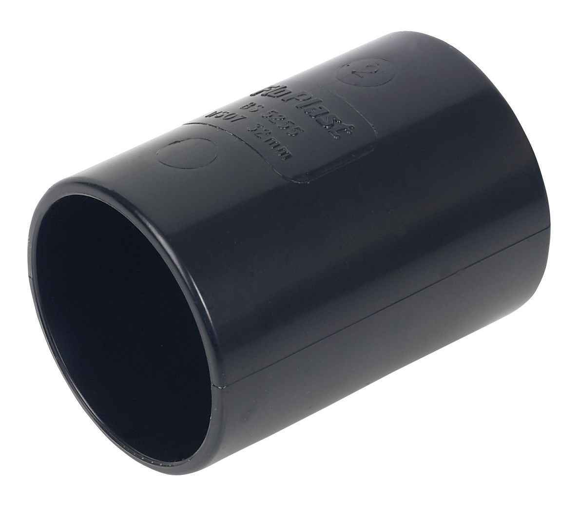 Floplast WS08BL 40mm (43mm) ABS Solvent Weld Waste - Coupling - Black