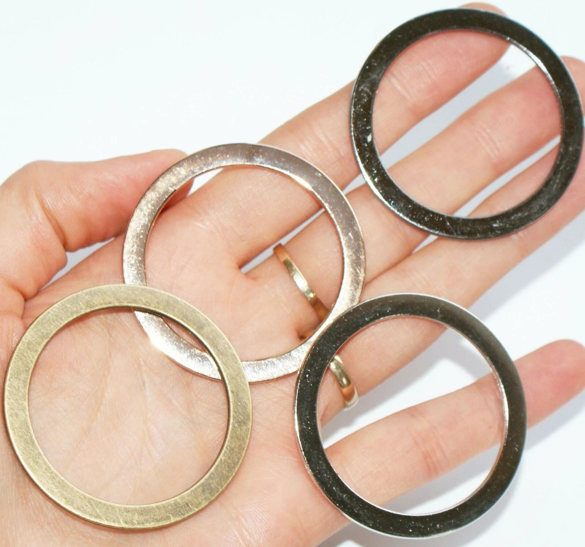 FLAT WELDED O-Rings ~ 40mm inner dia ~ Large Metal Leathercraft BUCKLES O  Rings