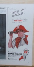 1942 magazine ad for Texaco - comedian Fred Allen is pirate "Shiver My Timbers!"