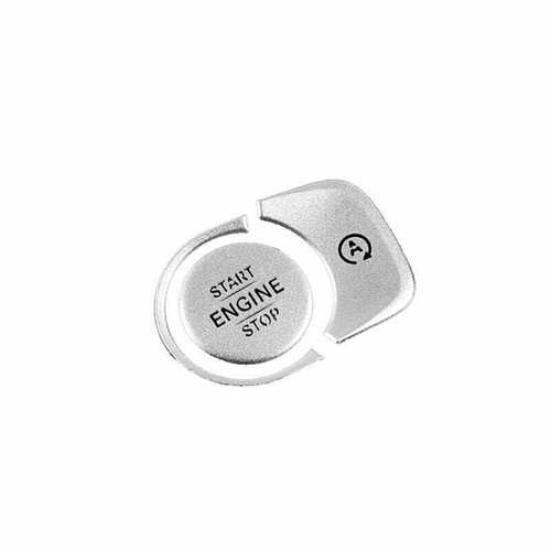 For Benz GLE GLS 2020-22 Silver Aluminum Ignition Switch Start Button Frame Trim - Bild 4 von 12