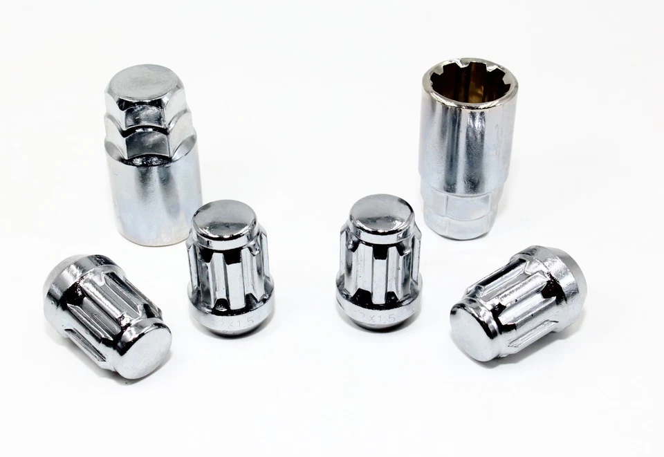 4 cerraduras de rueda sintonizador bellota cromado 12x1,5 con 2 llaves para KIA 40700SCH2 Foto 2 de 4