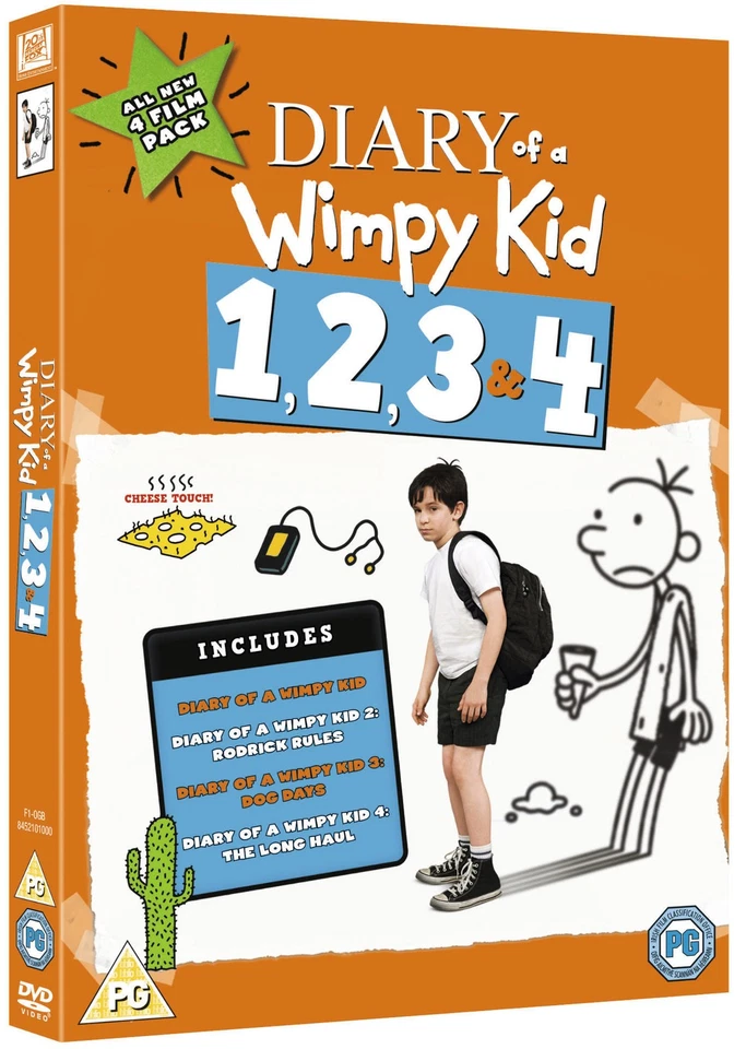 Diary of a Wimpy Kid 1, 2, 3 & 4 (DVD) Elise Gatien Chris Coppola (UK IMPORT) - Image 2 of 2