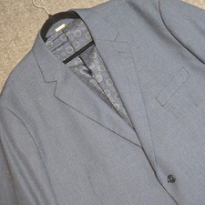 Oak Hill 2 Button Blazer Men's 3XL 54R / 56R Blue Plaid Check Double Vented