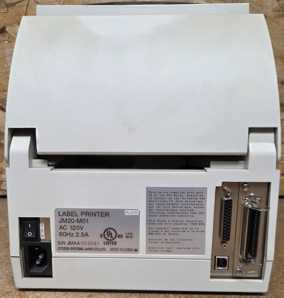 Citizen CLP-621 Barcode Label Printer ~ Untested ~ - Image 3 of 4