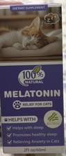 Melatonin for Cats, Sleep Aid for Cats Supports Cat Stress Anxiety Relief 60ml