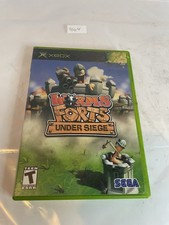 Worms Forts: Under Siege (Microsoft Xbox, 2005) Complete w/ Manual - Tested