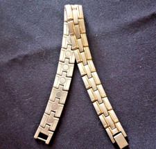 Men's Two Tone Stainless Steel Magnetic Therapy Bracelet 8.5" Link 19 Magnets