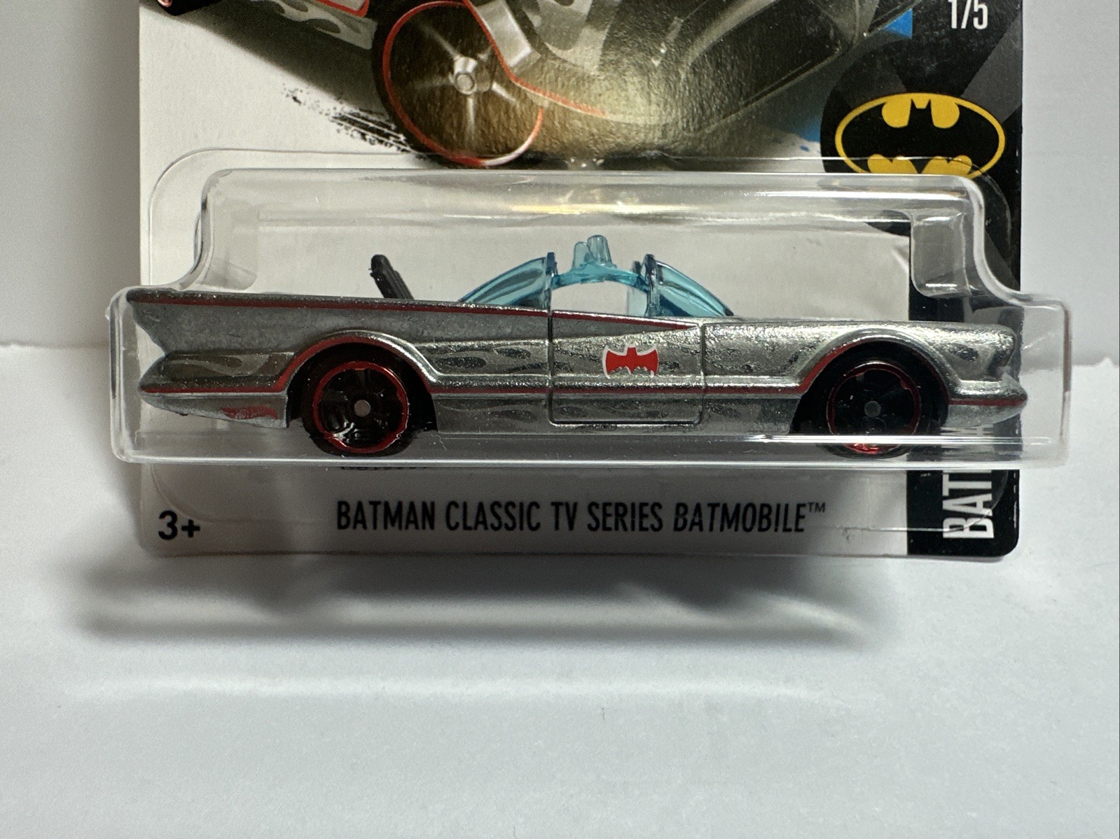 2016 Hot Wheels Zamac Batman Classic TV Series Batmobile Ships In Protector