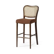 Maven Lane Open Box - 31" Vera Bar Stool In Aged Brown With Clay Brown Upholster
