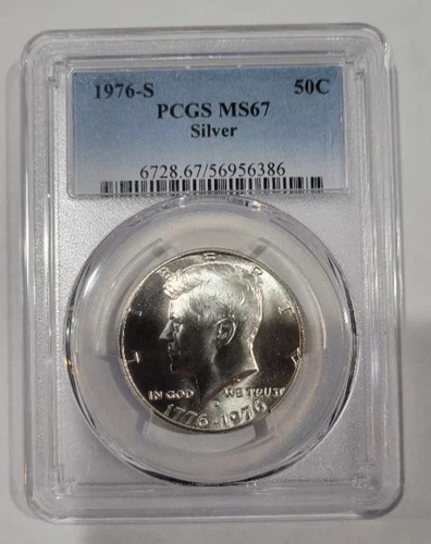 1976 S 50C Silver Kennedy Half Dollar PCGS MS67