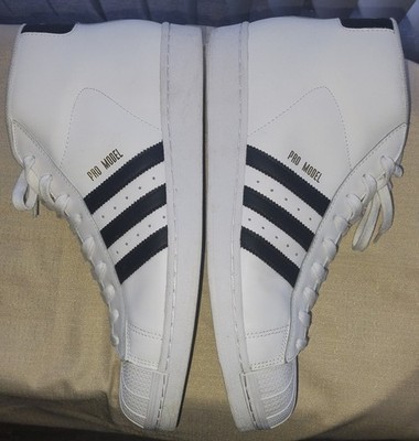 Adidas Pro Model 2015 shell toe Mens White High Top Shoes Mens Size 12 UK 11.5