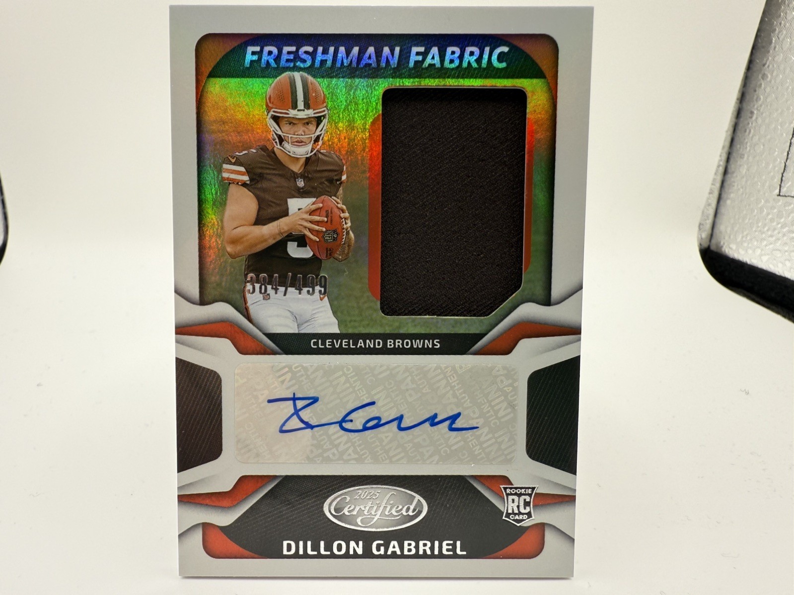 NICE 2025 Certified Football Dillon Gabriel RC Freshman Fabric Auto /499 Browns