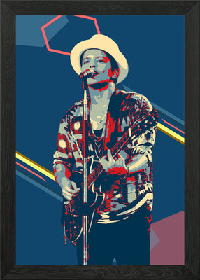 Bruno Mars Framed Wall Art Poster Canvas Print Picture