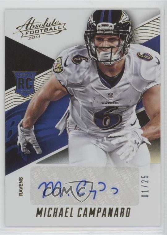 2014 Panini Absolute Auto Spectrum Gold 1/25 Michael Campanaro Rookie RC a8x