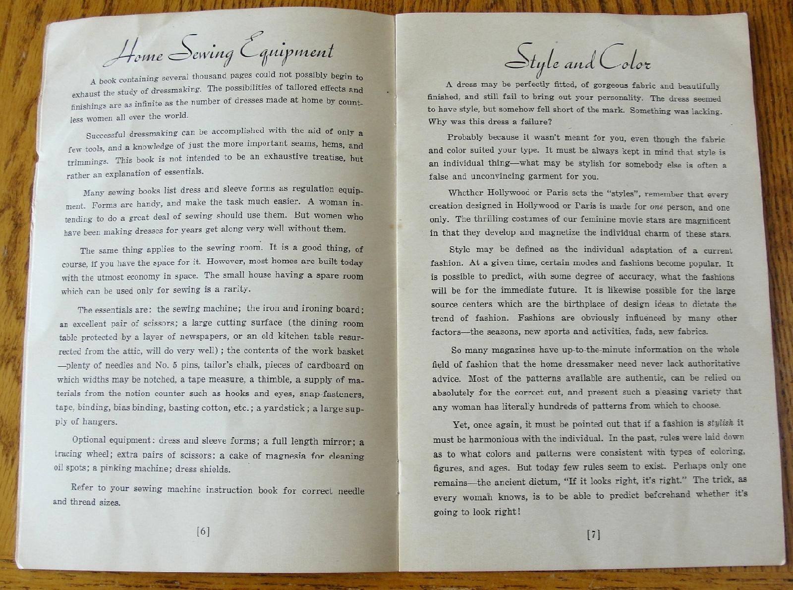 A Simplified Course in Dressmaking by Madelene Perrin Vintage Sewing Book