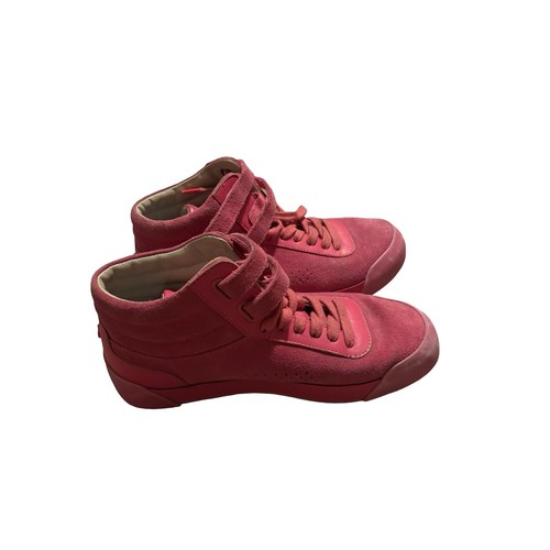 Rag & Bone Pink Suede High Top Sneakers Leather Trim Ankle Strap Shoes