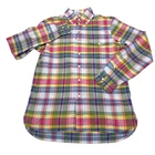 Polo Ralph Lauren Indigo Madras Plaid Button Up Shirt Mens XL Classic Fit