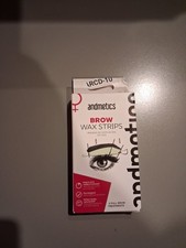 andmetics Brow Wax Strips for Women - 16 strips 4 calming wipes