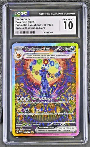 2025 Pokemon Umbreon ex 161/131 SIR Prismatic Evolutions Gem Mint CGC 10 Not PSA