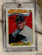 RARE 1/1 FIREWORKS Roger Clemens 1989 Topps #405 Boston Red Sox Baseball