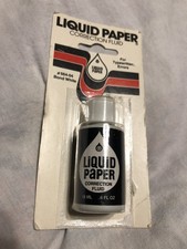 Vintage Liquid Paper Correction Fluid for Typewritten errors 564-04 bond white