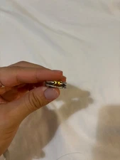 David Yurman Crossover Petite X Ring Sterling Silver and 18k Yellow Gold Size 6