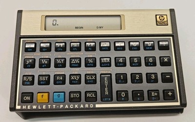 Vintage HP 12C Financial Calculator Gold Color Hewlett Packard Tested Working