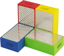 Diamond Polishing Pads Sanding Blocks -  4pcs Diamond Sanding Sponge Pads Tile T