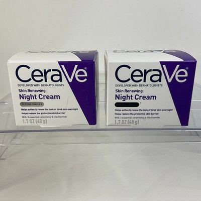 Cerave Hauterneuernde Nachtcreme Peptidkomplex alle Hauttypen 1,7oz - 2 Packungen