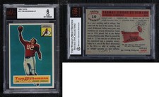 1956 Topps Tom Bienemann #10 BVG 6 Rookie RC
