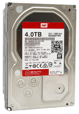 Western Digital Red Pro 4 TB SATA NAS HDD 6 Gbps 3,5 Zoll Festplatte WD4002FFWX