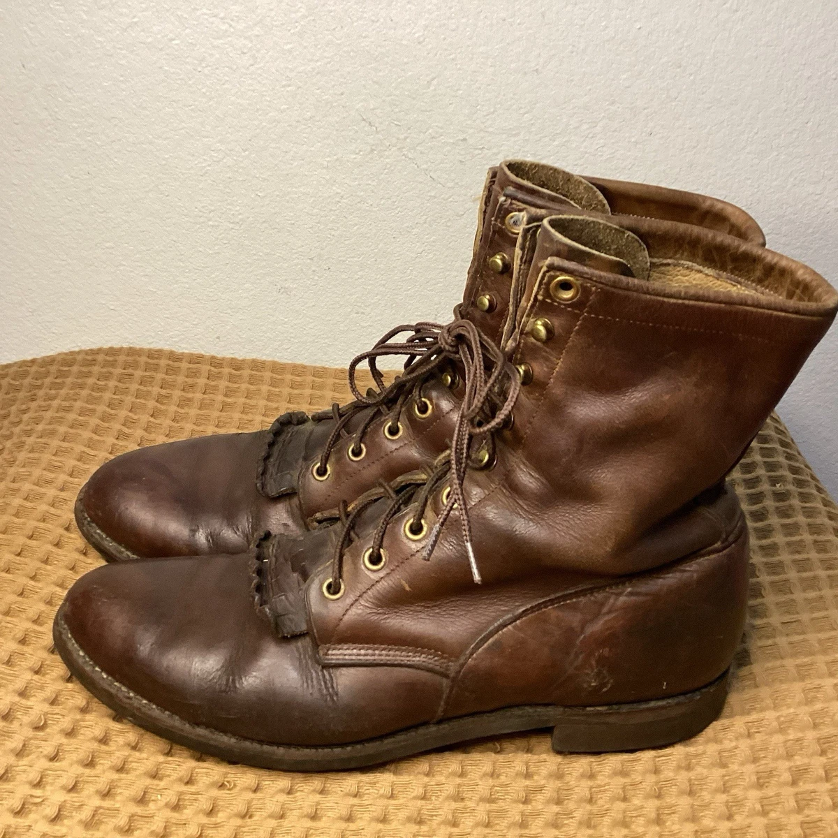Justin Boots Lace Up Brown Boots for Men for Sale | Shop New 
