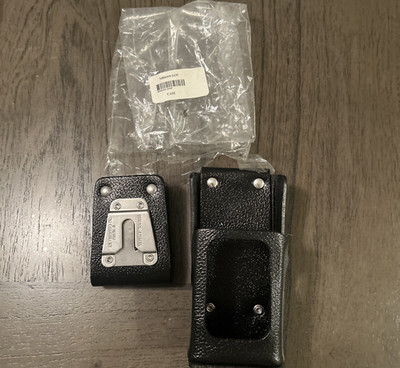 Motorola APX6000/8000 3.5 Hard Leather Two Way Radio Case Holder Holster