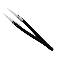 Anti-Static Ceramic Tweezers ESD Heat Resistant Insulated Pointed Tip Pliers