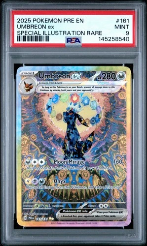 UMBREON ex SPECIAL ILLUSTRATION RARE - PRE EN-PRISMATIC EVOLUTIONS - #161 PSA 9