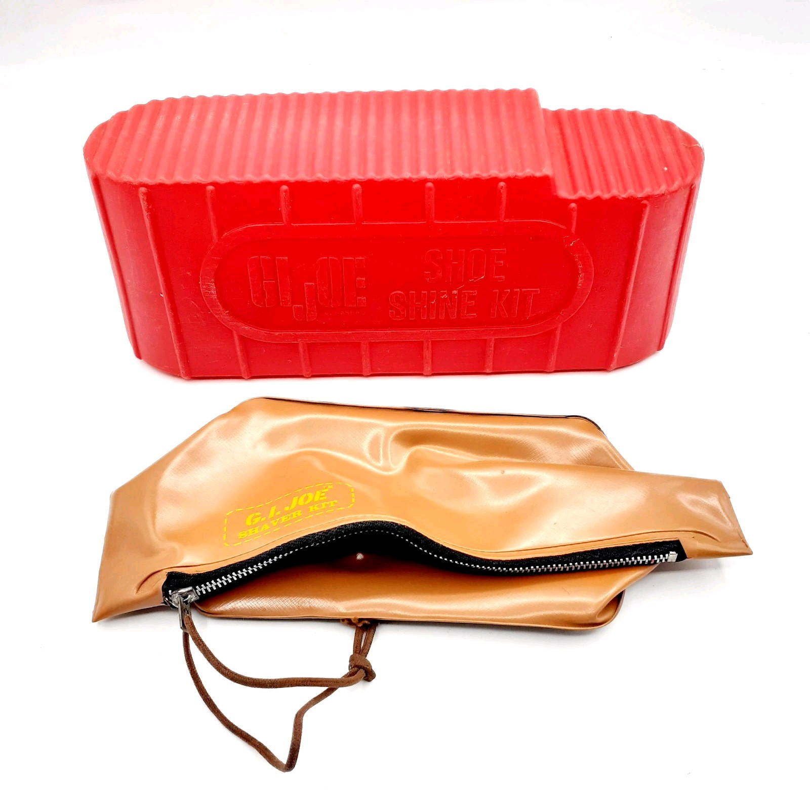 Vintage 1960's-1970's Hasbro G.I.Joe Vinyl Shaving Bag & Shoe Shine Kit Box