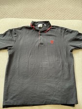 Burberry London Polo Shirt Men XXL Black Embroidered Logo
