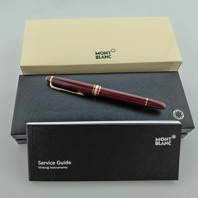 New Montblanc Meisterstuck 163 Rollerball Pen Red/Gold Trim w/ Gift Box