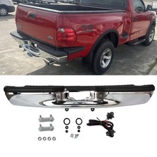 Chrome Rear Step Bumper Assembly For 1997-2003 Ford F-150 Flareside Bed Steel