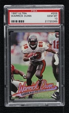 1997 Fleer Ultra Warrick Dunn #205 PSA 10 GEM MT Rookie RC