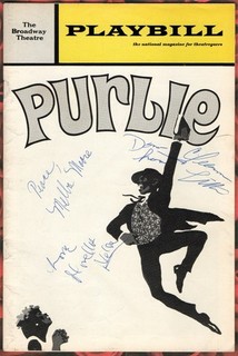 1970 Broadway Purlie Playbill signed Cleavon Little & Melba Moore