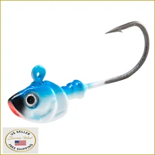 Dr.Fish 10pk Swimbait Jig Heads Saltwater 3D Eyes High Carbon Steel 1/2oz